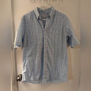 Dockers Light Blue Plaid Casual Shirt